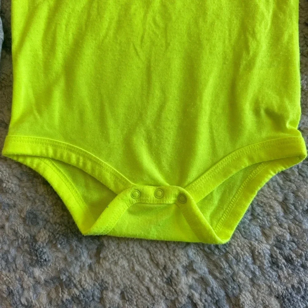 adidas Neon Yellow High Energy Layered Long Sleeve Bodysuit 12M